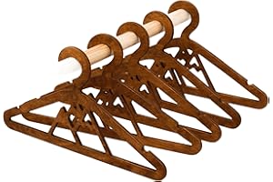 ENJOY THE WOOD Wooden Toddler Clothes Hangers Baby Hangers Clothing Rack for Nursery Kids Room Decor Montessori Furniture Child Size Wardrobe Wood Toddler Gift (Set of 10 Hangers, Mountains, Natural)
