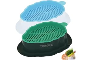 YUMINGUHC 2Pcs Cat Grass Planter (No Seeds Included) Wheatgrass Planting Trays Hydroponic Cat Grass Growing Kits for Indoor Cats Soilless Organic Nursery Box Pet Grass Pot (N)