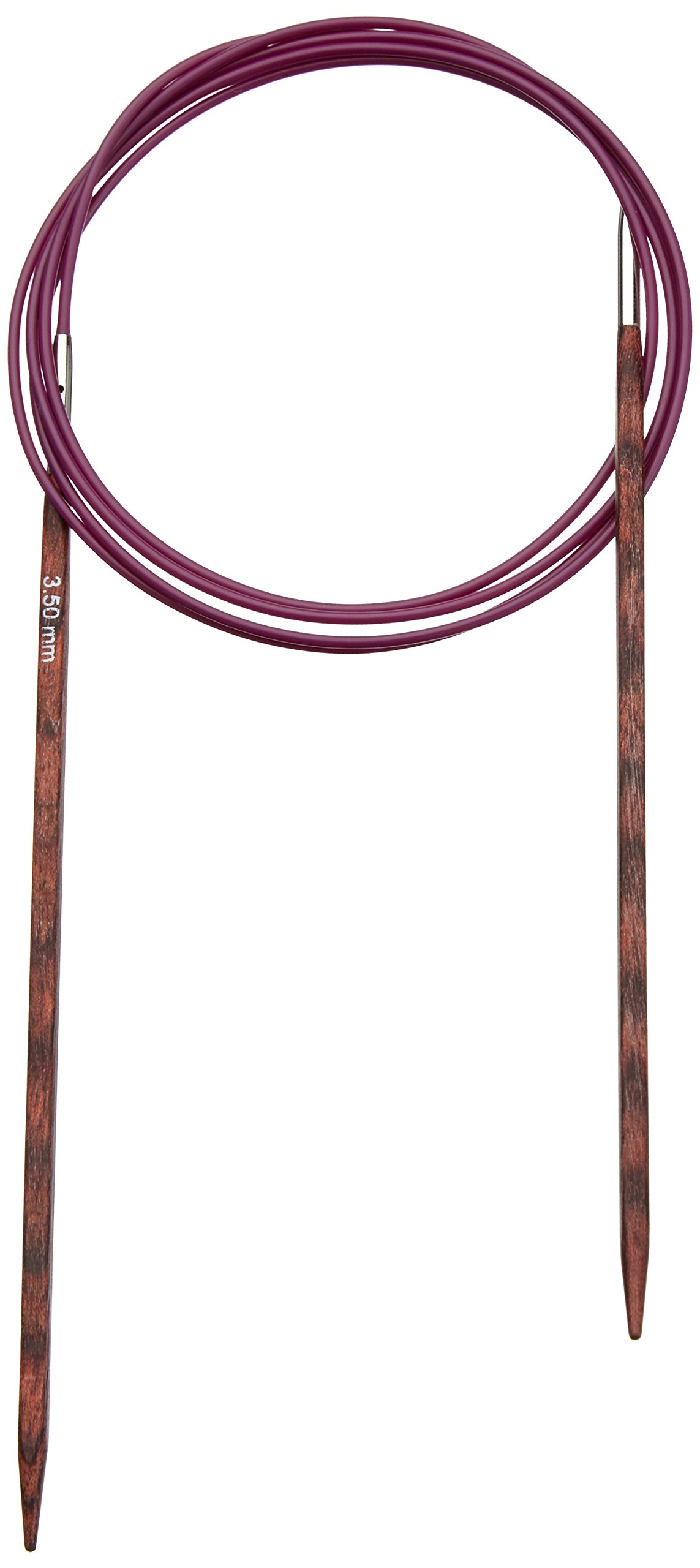 KnitPro 120 cm x 3.5 mm Cubics Fixed Circular Needles, Rosewood