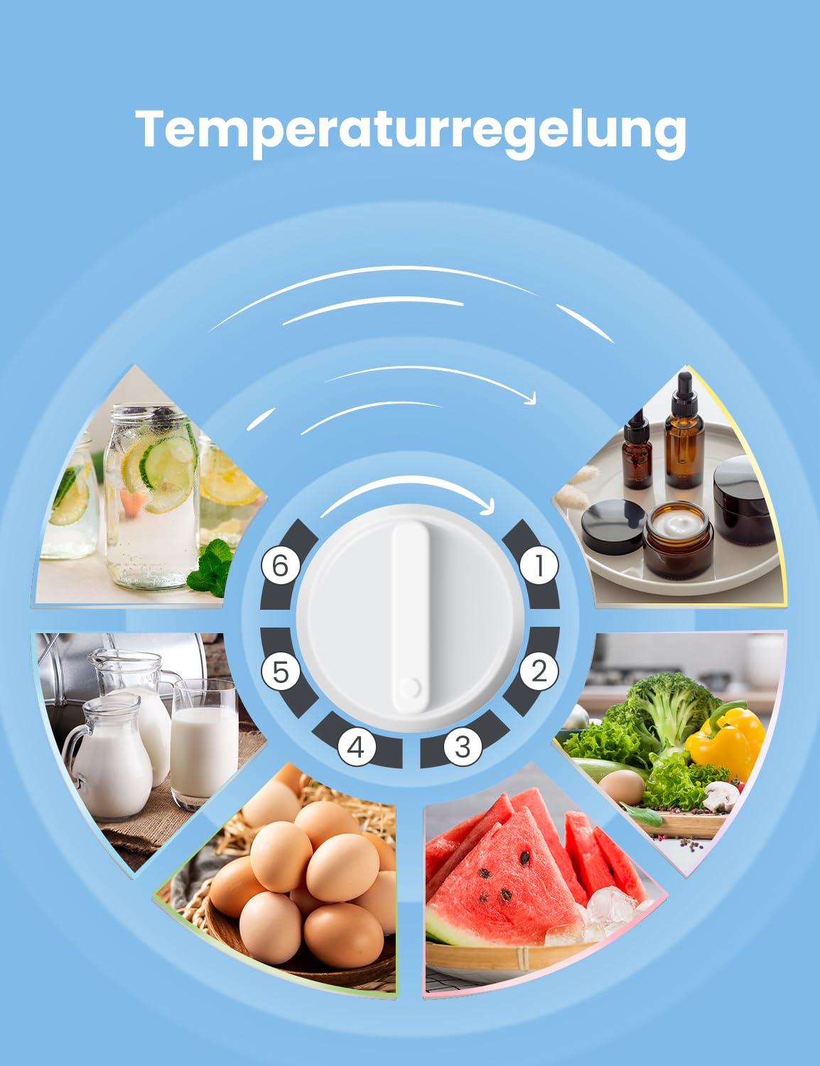 Comfee RCD50WH2(E) Mini Kühlschrank / 43L Kühlbox mit Eisfach/Kühlschrank Klein für Zimmer & Büro/Schnelle Kühlung in der Chiller Box/Temperaturregelung/Verstellbare Füße / 80 kWh/Jahr/Weiß 5