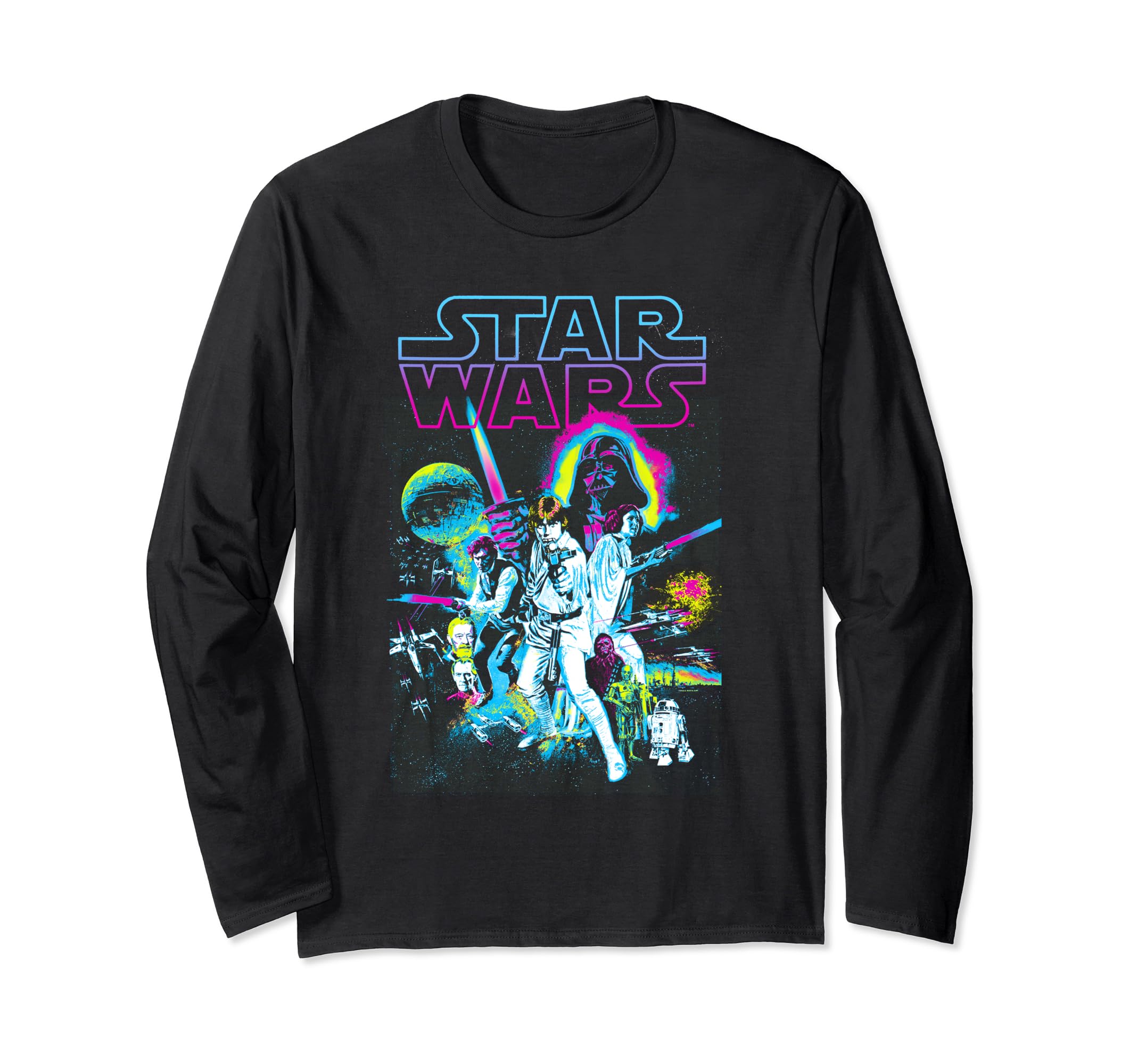 Star Wars Pixelated Group Shot Long Sleeve T-Shirt