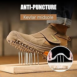 GLANOUDUN Welding Boots for Men Slip on Work Boots