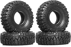 WLYEJEA 1.0 Tires,All Terrain Super Soft Sticky Crawler Tires 60 * 22mm for 1/18 TRX4M 1/24 RC Crawler Axial SCX24 FMS FCX24
