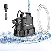 Aoumcom 200GPH Submersible Water Pump, 10W Water Fountain Pump, Aquarium Pump, 750L/H Water Pump with 7ft Power Cord for Gard