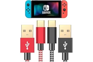 ATAZUA Charger Cable for NS Switch and Switch Lite Switch OLED - 2 Pack 6FT Nylon Braided USB C to USB A Type C Fast Charging Cord for Pro Controller, Samsung Galaxy S10 S9 S8 Note 9, Pixel, OnePlus