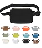 YOSHUYUKI Waist Belt Bag for Women Lulu Dupes Mini Small Crossbody Purse Sling Bag Cute Fashion Waterproof Fanny Pack Over The Shoulder Bags Fashionable Travel Running Belt Pouch Bum Bag