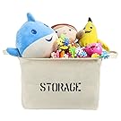 Lukher Cotton Storage Basket Bin and Organizer with Handles for organizing the Nursery,Beauty Products,Office Supplies,Gift Baskets,Baby Toys,Kids Toys,Baby Clothing