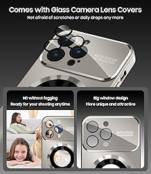 MAKAVO Magnetic for iPhone 13 Pro Case, Built-in