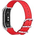 C2D JOY Canvas Nylon Bands Compatible with Garmin Vivosmart 5 tracker Replacement Bands with Case