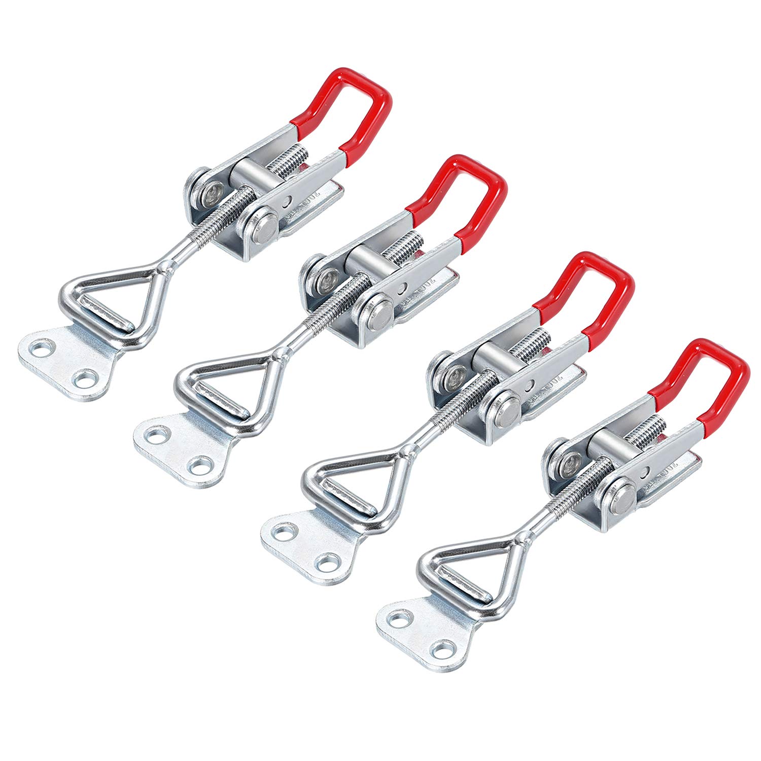 Adjustable Toggle Clamp，4pcs 180Kg / 396Lbs Toggle Latch Quick Release Pull Latch Metal Adjustable Door Cabinet Box Case Toggle Latch Hasps for Trunk and Closet (GH4002)