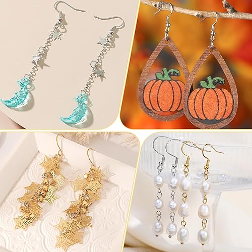 3480Pcs Earring Making Supplies Kit with Hooks, Pins, Jump Rings, Backs,  Posts and Earring Making Findings for