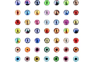 PATIKIL 8mm Dragon Eyes, 100 Pcs Round Glass Eyes Animals Crochet Eyes for Clay Doll Making Craft DIY Findings Jewelry Making
