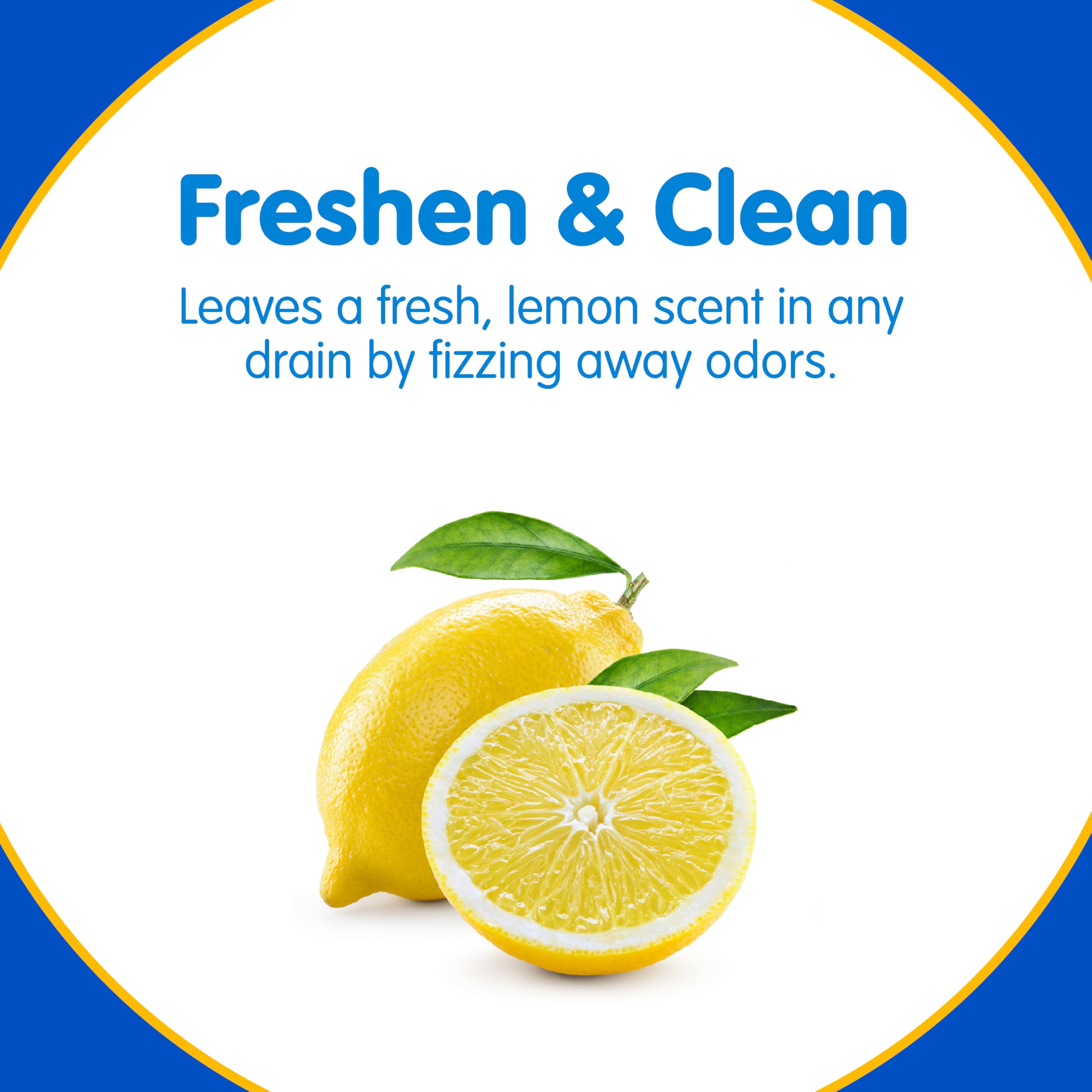 Plink Fizzy Drain Freshener and Cleaner, Prevents Clogs and Removes Odors in Household Sinks, Lemon Scent, 6-Pack