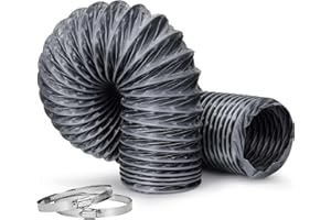 NUI&RUI Diesel Heater Hose, 3 Inch X 6FT Flexible Nylon Ducting – Wear-Resistant, Tear-Proof Venting Hose, Upgraded Fire-Resistant Hose for 2KW/5KW/8KW Diesel Heaters, RV, Tent, Truck, Camping