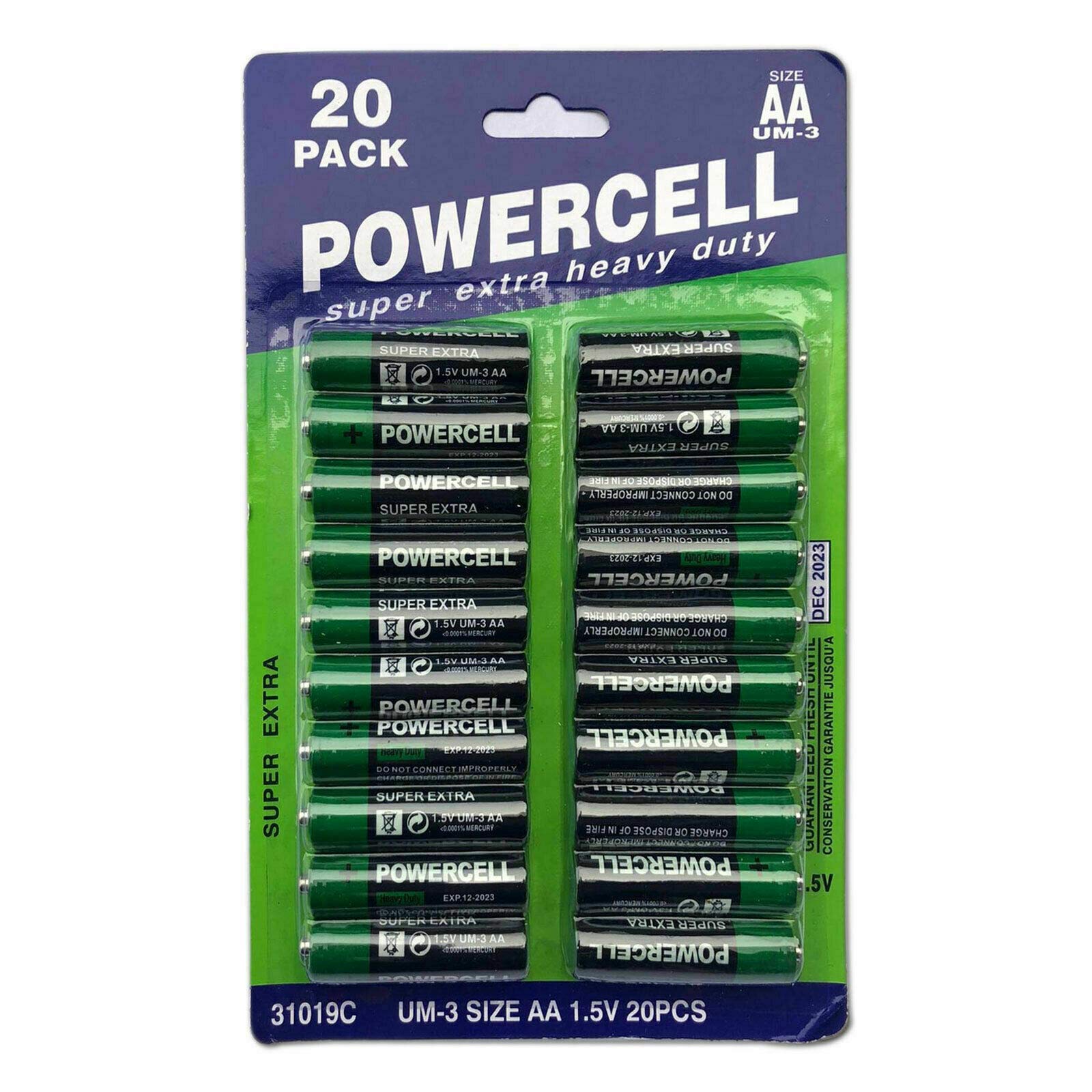 20 Pack of Powercell Aa / Mn1500 / Remote Control Batteries