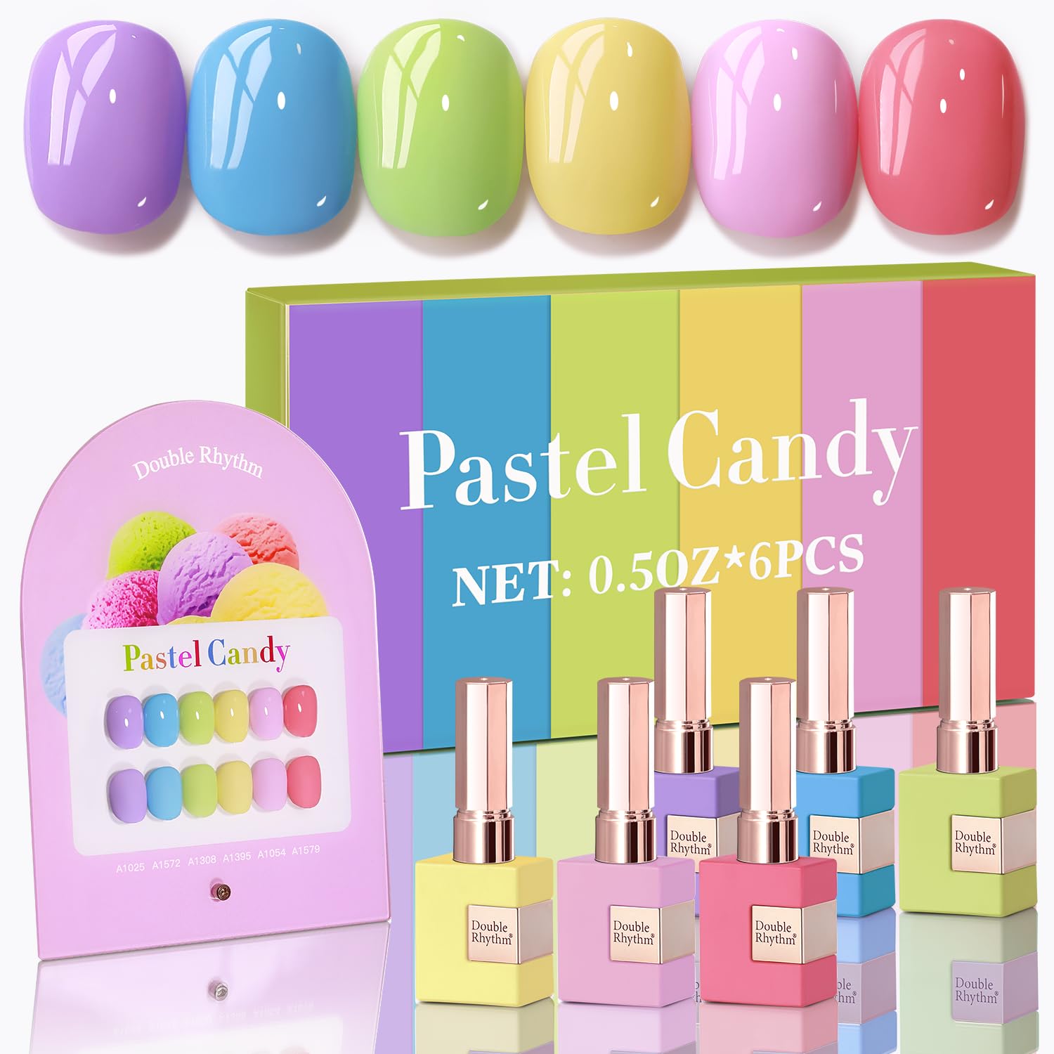 Double Rhythm 6 Pcs 15 ML Gel Polish Set Same Color