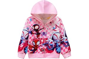 LQBNZQZ Girls Spideys Hoodie Ghost Gwens 3d Prints Cartoon Characters Jacket Kids Hooded Sweatshirts with Pocket