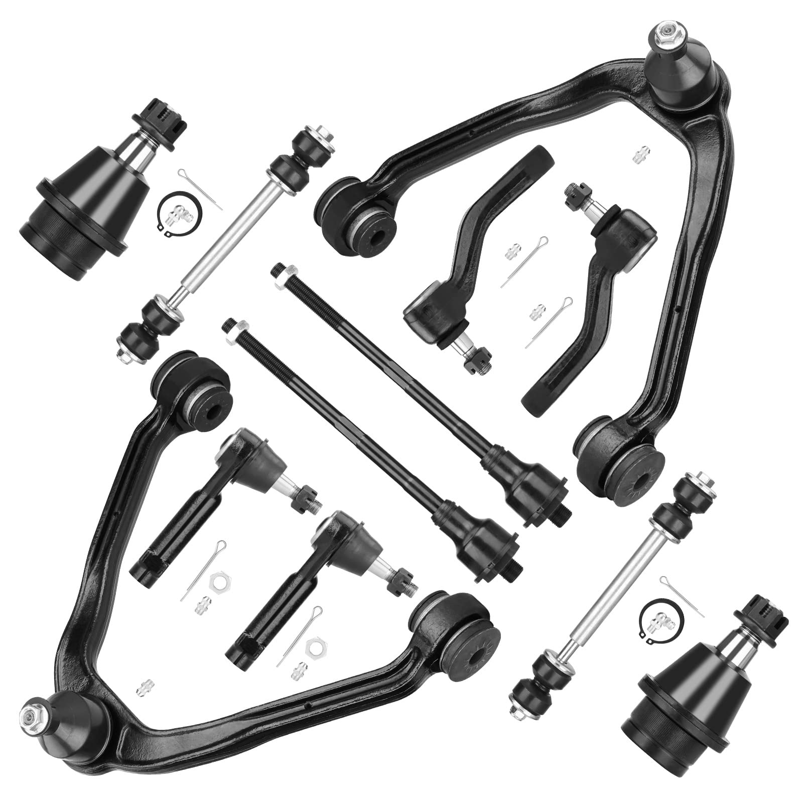 Photo 1 of ****** MISSING 1 LARGE PIECE  MAY BE MISSINMG MORE ***** Front Upper Control Arm Suspension Kit Fit for 1999-2006 Chevy Silverado Sierra 1500 2000-2006 Suburban Yukon Tahoe 2002-2006 Avalanche Escalade with Ball Joint K80942 K80826-12 pcs