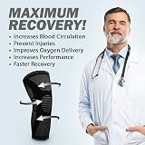POWERLIX Knee Support Sleeve Men Women arthritis pain XL Black view 6
