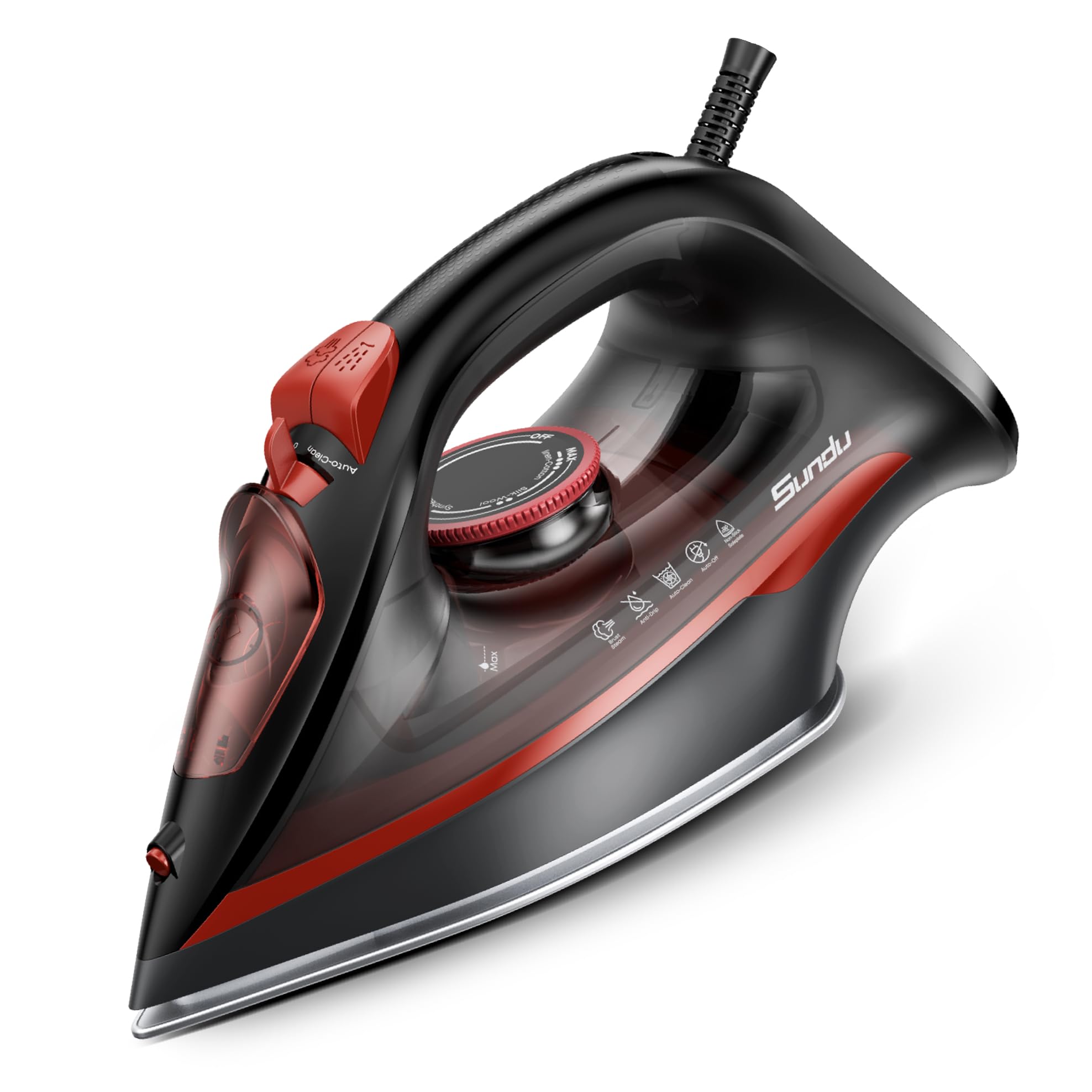 Photo 1 of Iron Steamer for Clothes with Irons Burst of Steam, 1500W Iron Non-Stick Ceramic Soleplate, Auto Shutoff, Leakproof, Steam Burst, Spray Mist and Auto Clean Button 12.31oz Water Tank Ironing Clothes