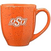 Rico Industries NCAA 16 oz Team Color Laser Engraved Speckled Ceramic Coffee Mug (N & O Schools)
