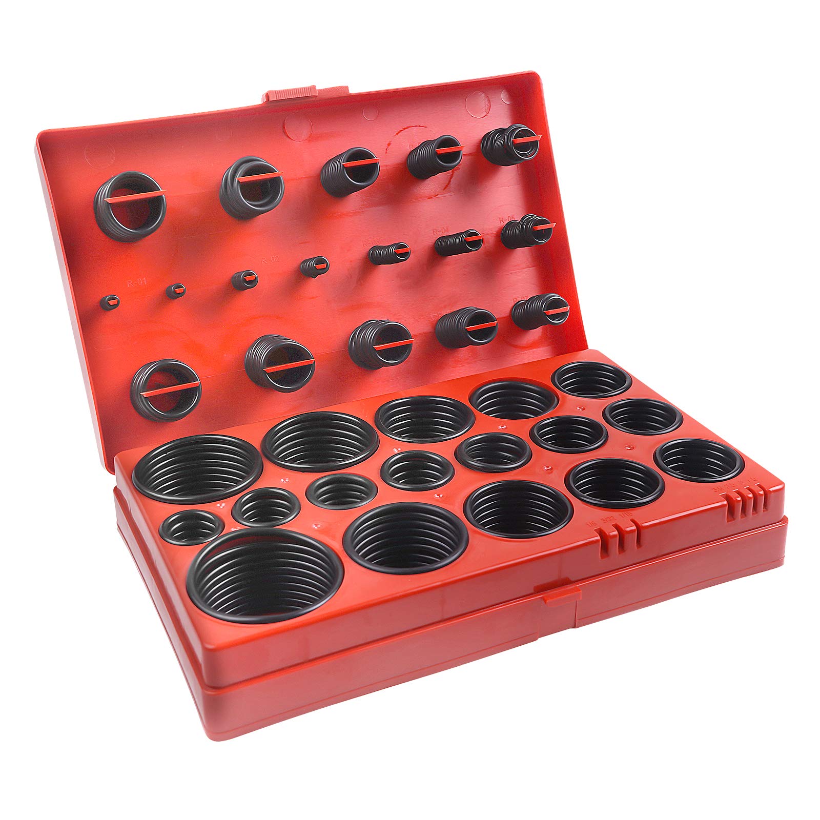 MIKKUPPA O Ring Assortment Kit, 419 pcs Metric Set – Universal Black Rubber O-Rings, Made Of Quality Nitrile Rubber Ideal For Maintenance, Plumbing, Engineers and Numerous Tasks