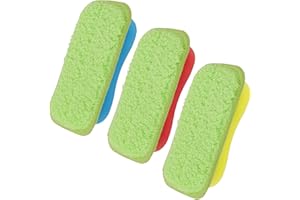 Cobee 3 Pcs Washable Chalkboard Eraser, Magnetic Chalkboard Eraser Whiteboard Eraser Dry Eraser Reusable Chalk Eraser for Chalk Markers, Classroom Home and Office School Supply (Blue+Yellow+Red)