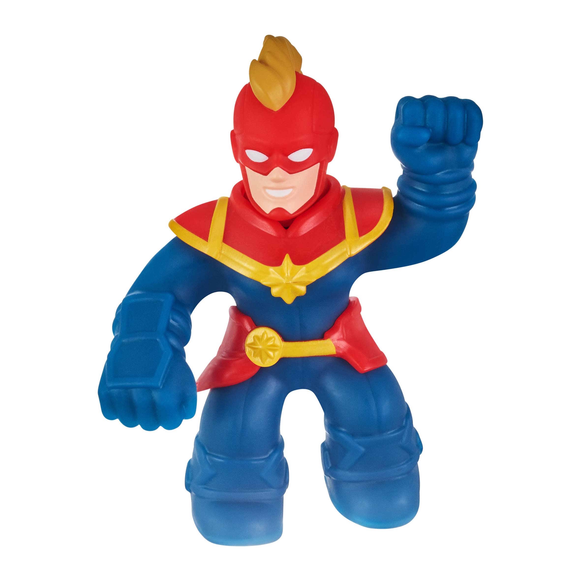 Heroes of Goo Jit Zu Marvel Hero Pack. Captain Marvel Squishy, Ideal Christmas/Birthday Present for Boys. Superhero Toy. Ages 4 Years+, Blue, 4.5 - Inch Tall