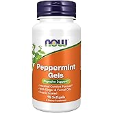 NOW Foods Supplements, Peppermint Gels with Ginger & Fennel Oils, Enteric Coated, Digestive Support*, 90 Softgels