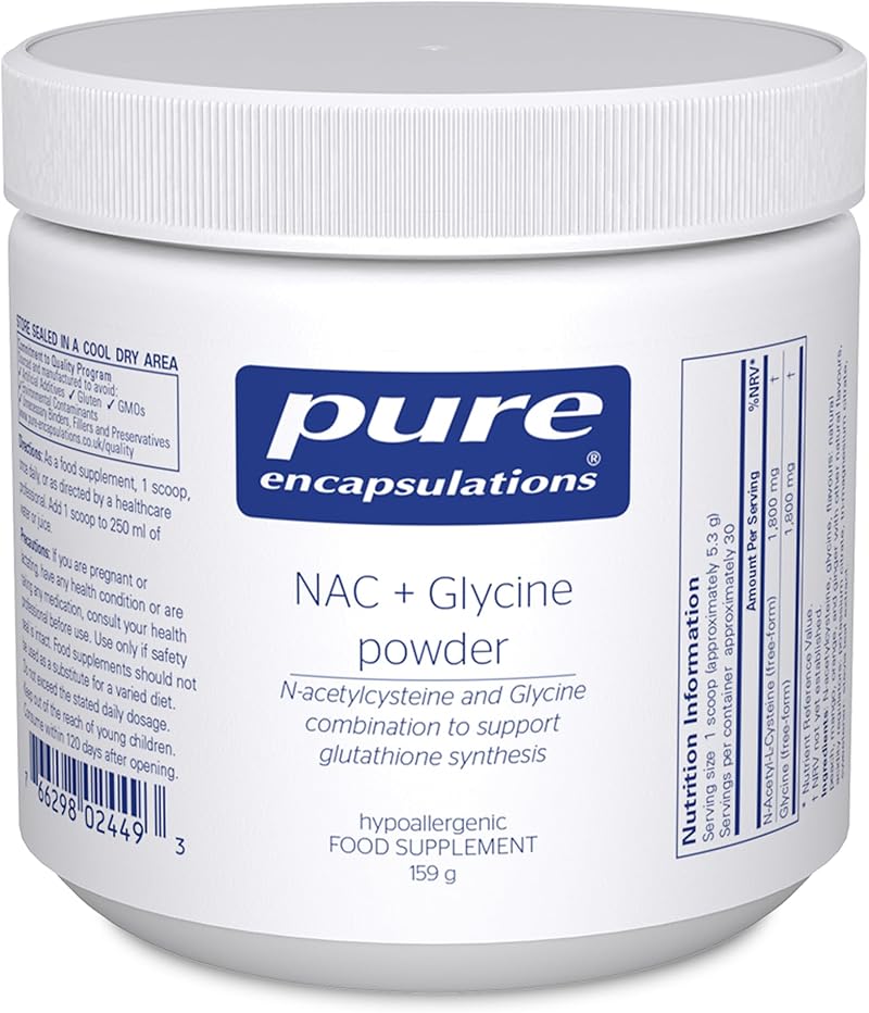 Pure Encapsulations NAC + Glycine Powder 159g - Antioxidant & Immune Support