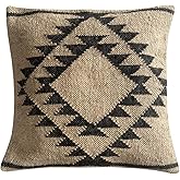 Shubhlaxmifashion Indian Vintage Kilim Hand Loom Cushion Cover 18X18 Pillows Boho Ethnic Shams Jute Pillow Cases Rug Boho