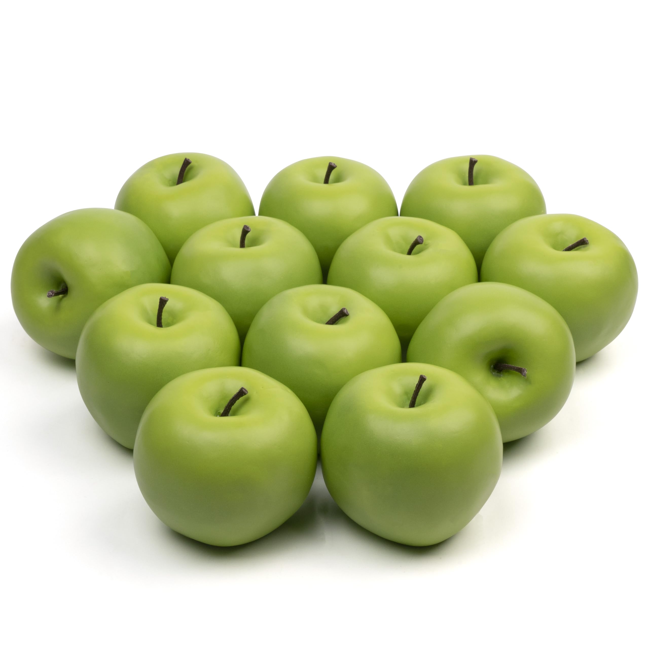 Photo 1 of WsCrofts 12Pcs Artificial Apples, Fake Fruit Faux Apples for Home Kitchen Table Fruit Bowl Decor, Holiday Decorations, Photography Props (Green)