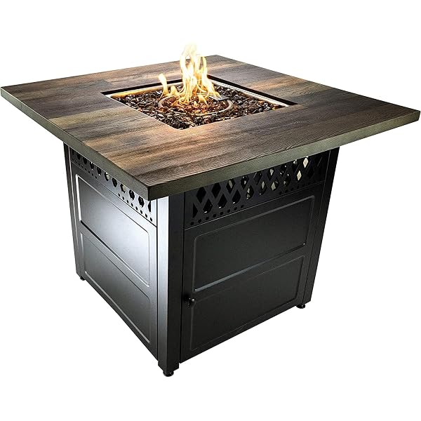 Amazon.com : DualHeat by Endless Summer, The Harris, 38 Square Propane Gas  Outdoor Fire Pit/Patio Heater : Patio, Lawn u0026 Garden