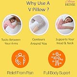 Adam Home V Pillow Extra Filled for Neck Support & Maternity Comfort view 3