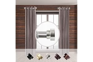 Rod Desyne SIDE100-5 1" Side Curtain Rod, 12-20 inch (Set of 2), Satin Nickel