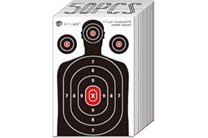 Atflbox Silhouette Paper Target for The Range, 17X25 inch Target Paper for Indoor and Outdoor Use, Suitable for Handguns, Pis