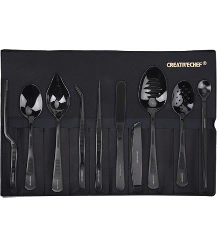 Kit De Herramientas De Emplatado Bonigour - 7 Piezas De Acero Inoxidable Con Chapado De Titanio, Para Chefs Y Cocina En Casa