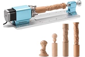 Genmitsu Rotary Module Kit for Prover XL 4030 V1/Prover XL 6050 Plus CNC Router Machine with NEMA23 Planetary Geared Stepper Motor, 4 Jaw Chuck, 10:1 Speed Reducer