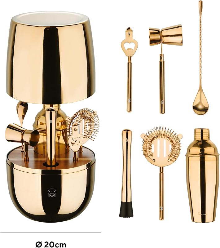 The Drop - 6-teiliges Edelstahl Design-Cocktail-Set - Elegant, langlebig und multifunktionsfähig - Ideale Geschenksidee (Weihnachten, Ostern, Hochzeit) - Geschenkbox inkludiert