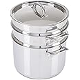 Viking 3-Ply Stainless Steel Pasta Pot with Steamer, 8 Quart