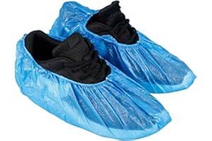 200 Pack Shoe Covers Disposable Non Slip, Premium Waterproof and Recyclable Shoe Booties Covers for Indoors, Fits Up To 11 US