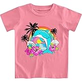 RAISEVERN Girls Clothes Cute Graphic Shirts Kids Short Sleeve T-Shirt Ocean Tee Tops Outifits