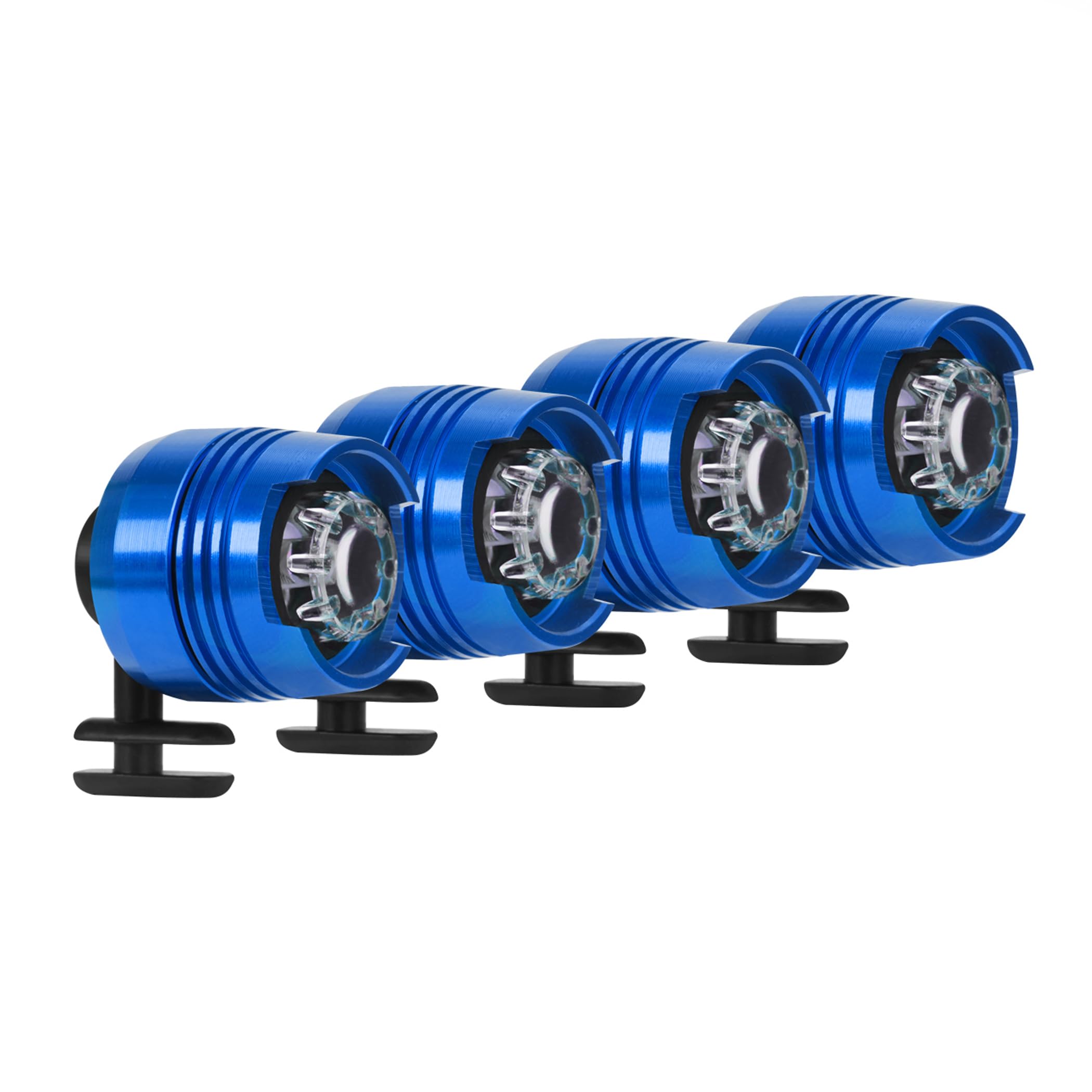 Vagocom 4Pcs Headlights for Croc Shoes, LED Torch Light Charms Accessories for Adults and Kids, 3 Modes Small Flashlight Headlamp Attachment for Hiking,Camping,Dog Walking(Blue)