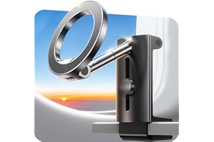 Coolpow for Magsafe Airplane Phone Holder Mount Travel Essentials Desk Mounts【360° Adjustable】 Plane Phone Holder Long Flight Must Haves, Airplane Travel Accessories for iPhone 16 15 14 13 Pro Max