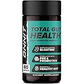 ONNIT Total Gut Health Daily Digestive Support, IGEN™ Non-GMO Tested Digestion Supplement for Women and Men with 7 Strains of Probiotics, Prebiotics, Enzymes and Betaine HCL, 60 Count