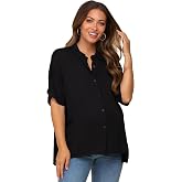 PinkBlush Button Up Dolman Short Sleeve Maternity Top