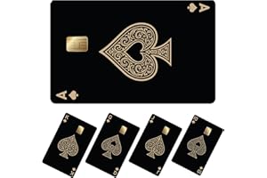 DINIZON 8Pcs Credit Card Skin Sticker, Funny Debit Card Skin Sticker Cover, Durable Vinyl Stickers for Debit Credit Cards, Cute Waterproof Skins Cover for Bank, EBT, Key, Transportation, ID (Poker)