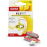Alpine FlyFit - Earplugs for Pressure Relief & Preventing Ear Pain While Flying - Airplane Travel Essentials - Comfortable Re