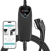 Lectron Level 2 J1772 Charger (WiFi Version) - 240V, 40 Amp, NEMA 14-50 Plug, 16 ft Extension Cord - Portable Electric Car Charger for J1772 Evs