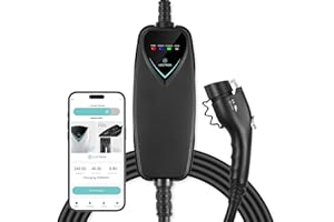 Lectron Level 2 J1772 Charger (WiFi Version) - 240V, 40 Amp, NEMA 14-50 Plug, 16 ft Extension Cord - Portable Electric Car Charger for J1772 Evs